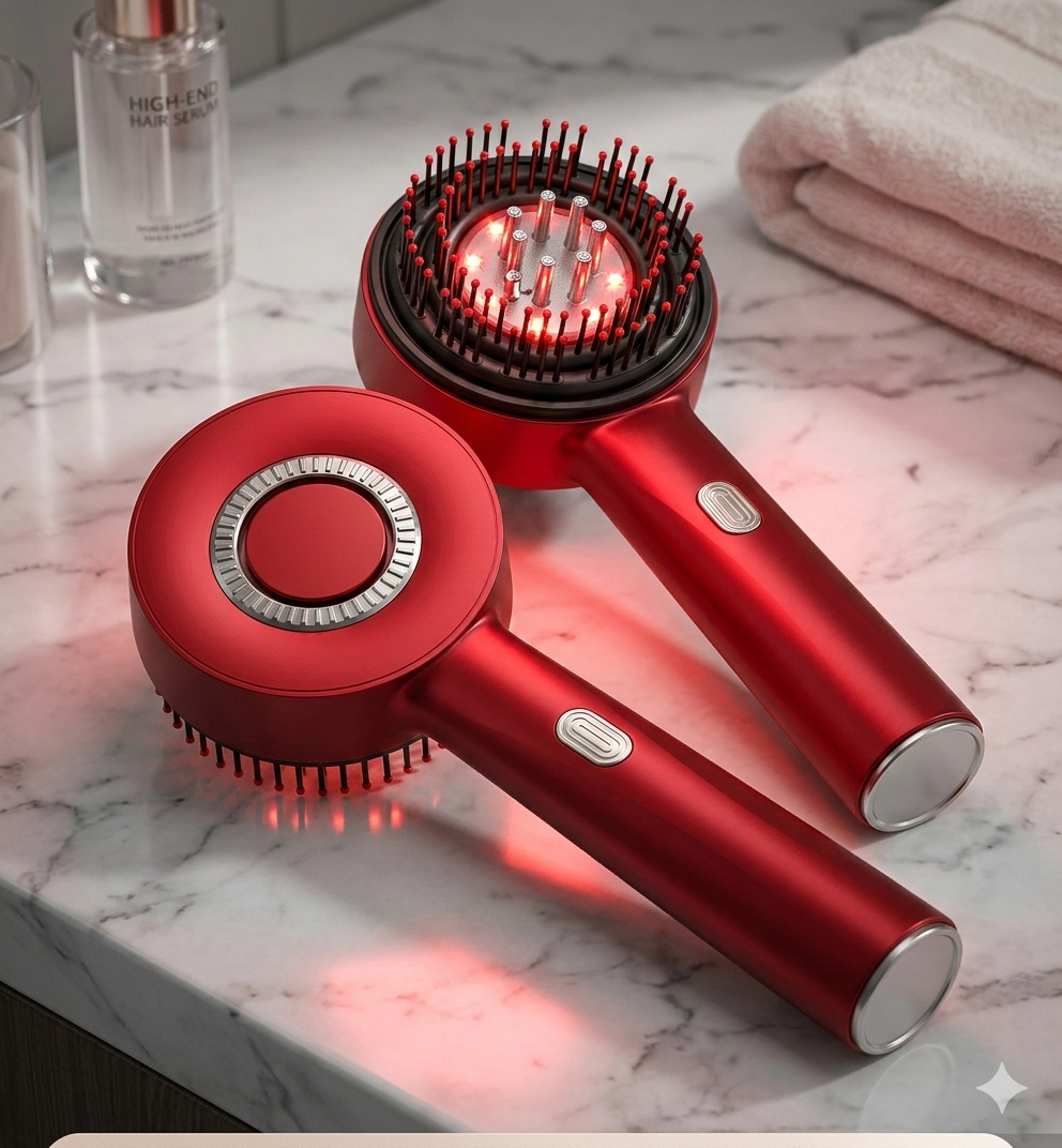 SonicScalp™ Pro - Applicateur d'Huile & Lumière Rouge